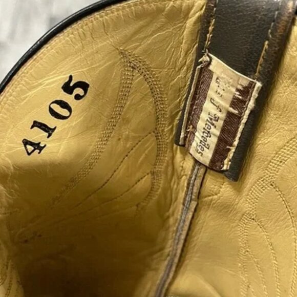 Vintage Rios of Mercedes Python Snakeskin and Leather Cowboy Western Boots 10.5D - Picture 7 of 14